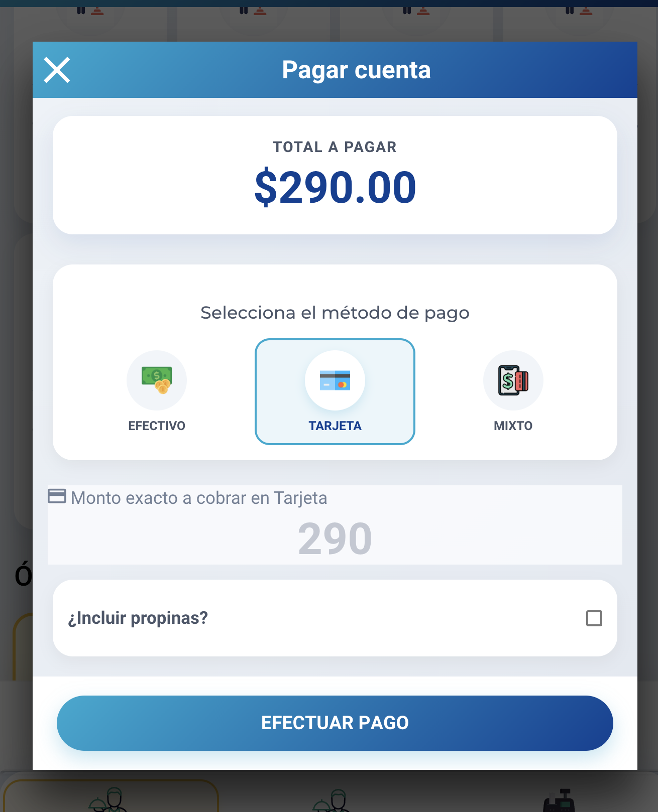 Cobrar con tarjeta
